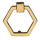 MT6334-051 ULB - Hex - 2-3/8" Open Drop Pull - Unlacquered Brass