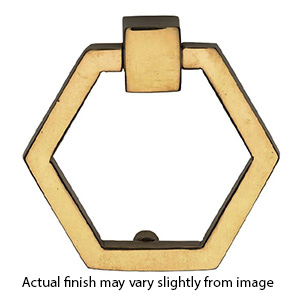 MT6334-051 ULB - Hex - 2-3/8" Open Drop Pull - Unlacquered Brass