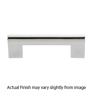 438 - Round Rail - 3-3/4"cc Cabinet Pull - Polished Chrome