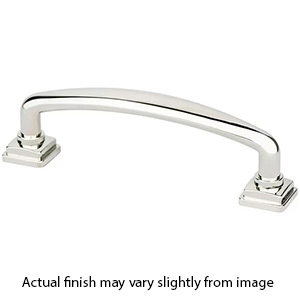 1280-1014-P - Tailored Traditional - 3-3/4" cc Cabinet Pull - Polished Nickel