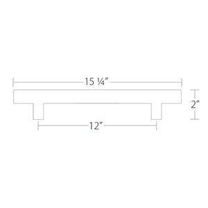 86351 - Contemporary Brass - 12" Bar Appliance Pull - Unlacquered Brass