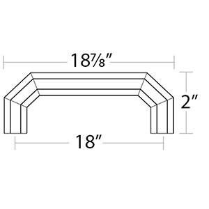 86622 - Hollywood Regency - 18" Riviera Appliance Pull - Flat Black