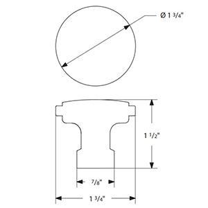 86698 - Industrial Modern - Haydon 1.75" Knob - Flat Black