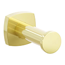 2285 - Modern Tubular - Single Robe Hook - Unlacquered Brass