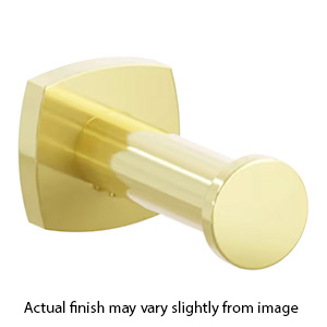 2285 - Modern Tubular - Single Robe Hook - Unlacquered Brass