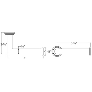 2283 - Modern Tubular - Single Post Paper Holder - Satin Nickel