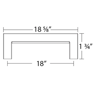 86675 TWB - Rustic Modern - 18"cc Appliance Pull - Tumbled White Bronze
