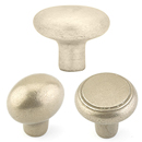 Sandcast Bronze Knobs - Tumbled White Bronze