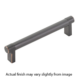 5" cc Select Knurled Cabinet Rectangular Pull - Oil Rubbed Bronze
