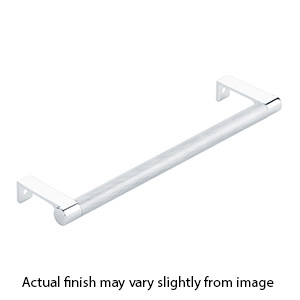8.25" cc Select Knurled Cabinet Edge Pull - Polished Chrome