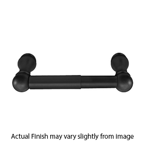 2605 - Traditional Brass - Spring Rod Paper Holder - Round Rosette - Flat Black
