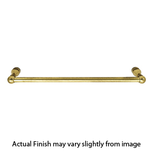 26021 - Traditional Brass - 18" Towel Bar - Rectangular Rosette - French Antique