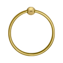 2601 - Traditional Brass - Towel Ring - Rectangular Rosette - French Antique