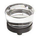 77 - City Lights - 1-3/8" Flat Disc Glass Knob - Oil Rubbed Bronze