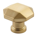 531 SSB - Menlo Park - Faceted Knob - Signature Satin Brass