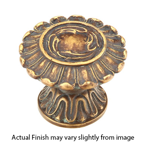 937-MBR - French Court - 1.5" Cabinet Knob - Monticello Brass
