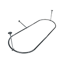 Oval Shower Rod - 58" x 24" - Tub Enclosure