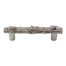 Palmaria - 4" Bamboo Cabinet Pull - Polished Silver