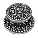 San Michele - 1" Cabinet Knob w/Backplate - Vintage Pewter